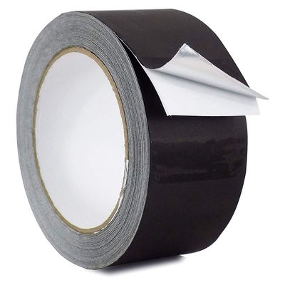 Ruban de papier d'aluminium laqué noir avec adhésif acrylique dissolvant