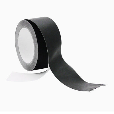 Ruban de papier d'aluminium laqué noir avec adhésif acrylique dissolvant