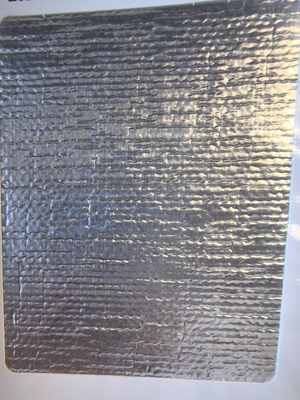 Rouleau de 30m/50m de tissu de verre isolant résistant à la chaleur laminé avec une feuille d'aluminium, largeur 1000mm, pour applications industrielles