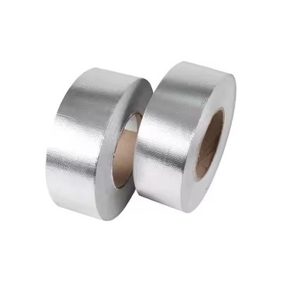 Résistant à la flamme de qualité commerciale, ruban adhésif en aluminium et en verre solvant adhésif acrylique pour l'isolation