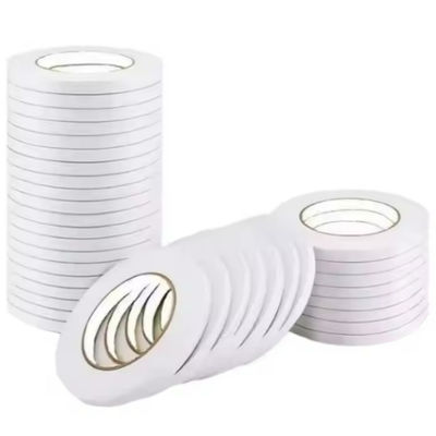 Ruban adhésif acrylique à base d'eau, ruban double face en tissu avec protecteur en papier blanc couché PE