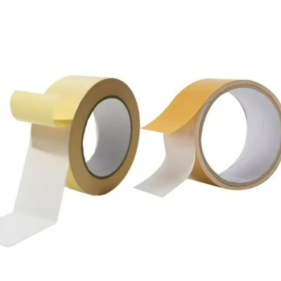 Ruban adhésif BOPP double face avec une épaisseur de 90um, une adhésion de 14 N/25mm et une résistance à la traction de 70 N/25mm