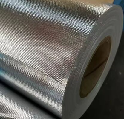Aluminum Foil Fiberglass Cloth 100% Fiberglass Base For Thermal Insulation