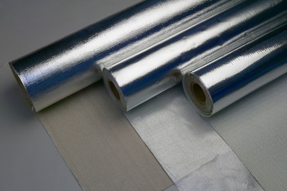 Tissu de fibre de verre de papier d'aluminium de réflexion de la chaleur